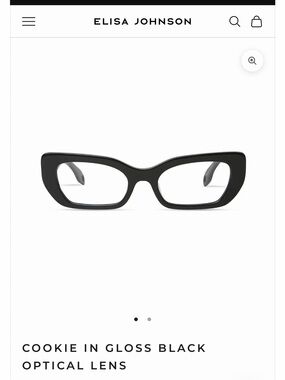 Elisa Johnson - Cookie Gloss Black Cat-Eye Optical Glasses